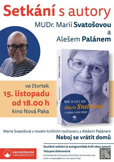 15.11.2018 - Setkání s autory Marií Svatošovou a Alešem Palánem - Nová Paka