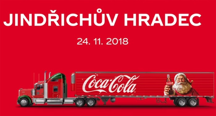 24.11.2018 - VÁNOČNÍ KAMION COCA - COLA 2018 / Jindřichův Hradec 