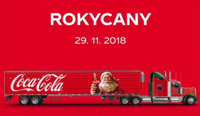 29.11.2018 - VÁNOČNÍ KAMION COCA - COLA 2018 / Rokycany 
