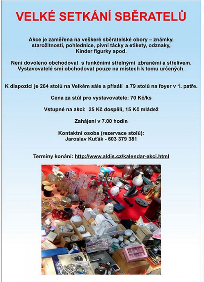 18.05.2014 - Velké setkání sběratelů - burza Aldis v Hradci Králové