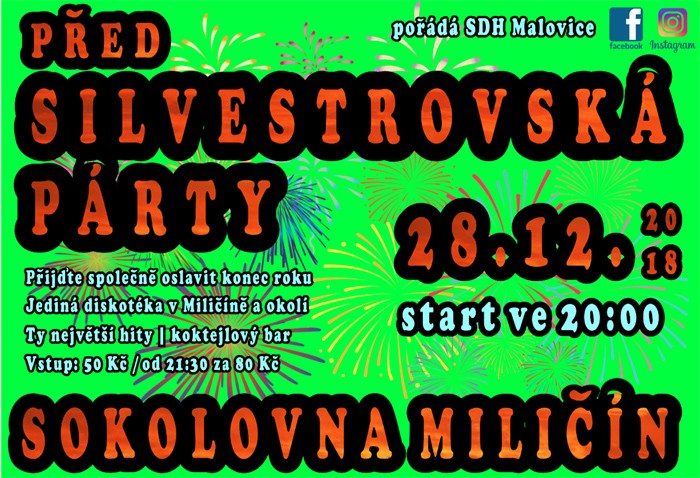 28.12.2018 - PředSilvestrovská Párty - Miličín