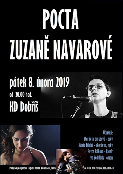 08.02.2019 - POCTA ZUZANĚ NAVAROVÉ - Koncert / Dobříš