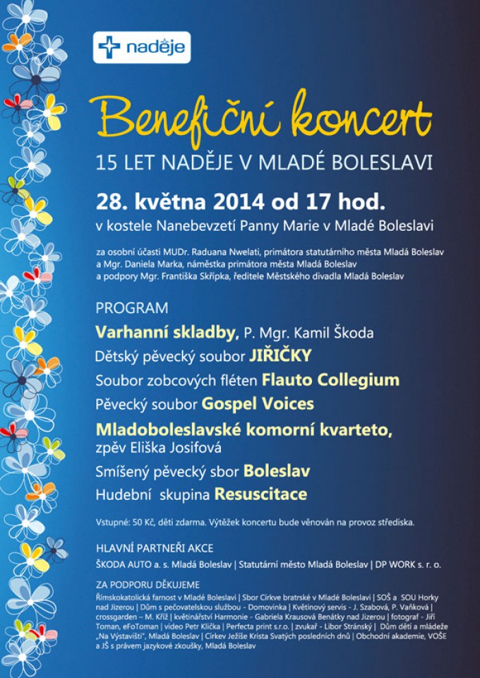 28.05.2014 - Benefiční koncert - 15 let Naděje v Mladé Boleslavi