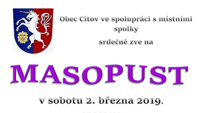 02.03.2019 - MASOPUST 2019 - Cítov