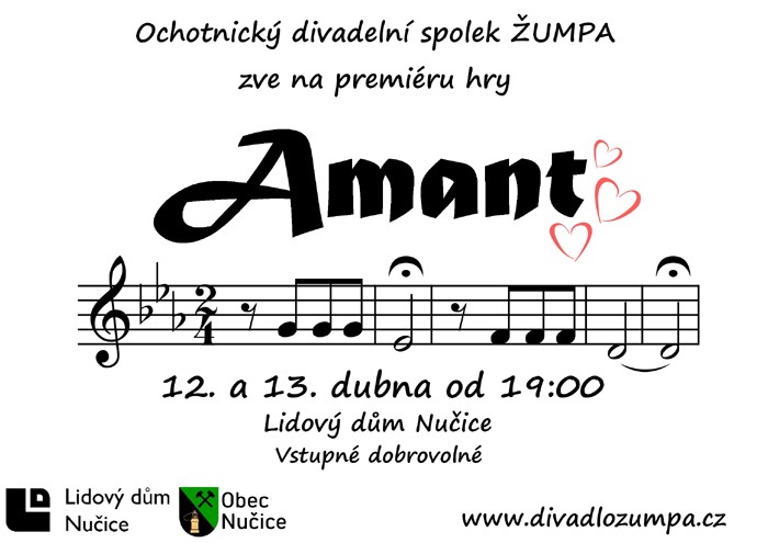12.04.2019 - Amant - Divadelní představení / Nučice