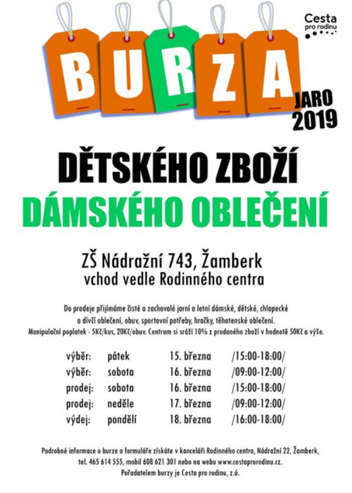 16.03.2019 - Jarní BURZA 2019 - Žamberk