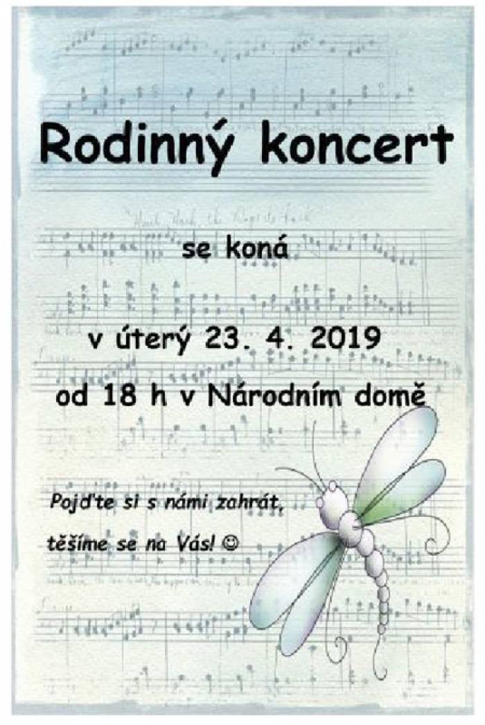 23.04.2019 - Rodinný koncert - Hostinné