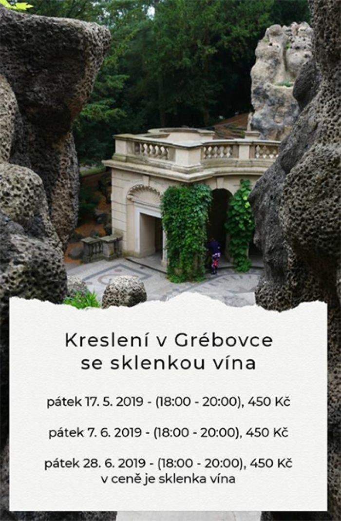 17.05.2019 - Kreslení v Grébovce se sklenkou vína - Praha