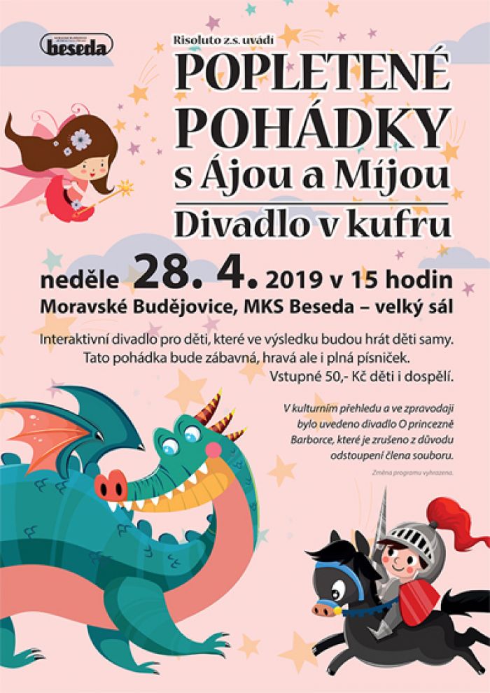 28.04.2019 - POPLETENÉ POHÁDKY s Ájou a Míjou -  Moravské Budějovice