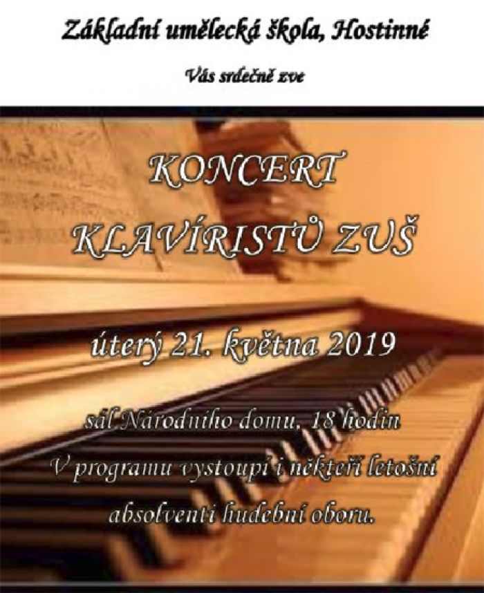 21.05.2019 - Koncert klavíristů - ZUŠ Hostinné