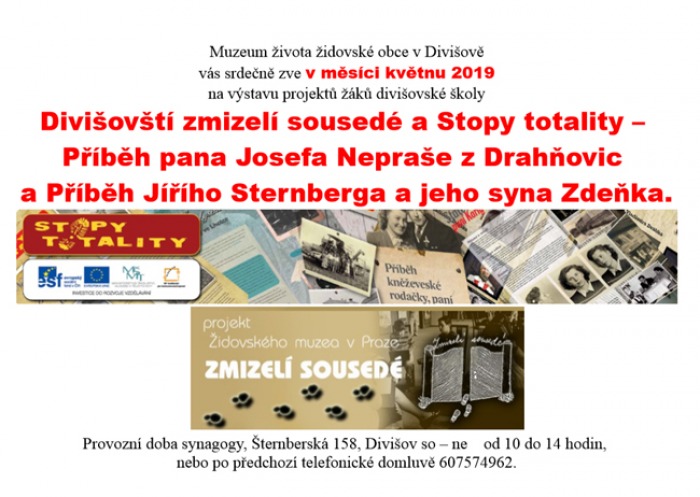 04.05.2019 - Divišovští zmizelí sousedé a Stopy totality -  Výstava  / Divišov
