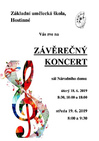18.06.2019 - Závěrečný koncert ZUŠ - Hostinné