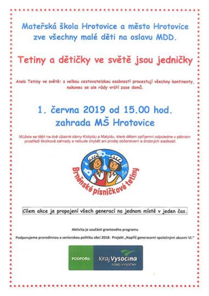 01.06.2019 - Mezinárodní den dětí - Hrotovice