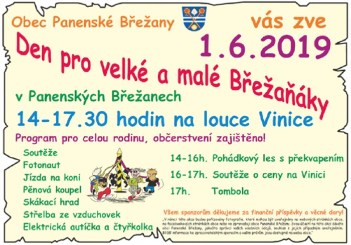 01.06.2019 - Dětský den v obci Panenské Břežany