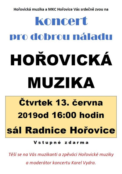 13.06.2019 - Pro dobrou náladu - Koncert / Hořovice