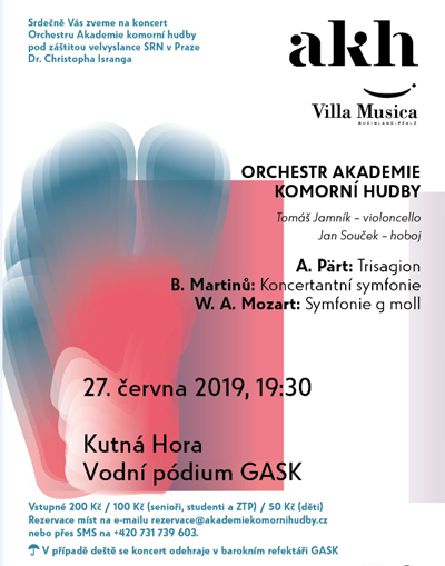 27.06.2019 - Orchestr Akademie komorní hudby - Kutná Hora