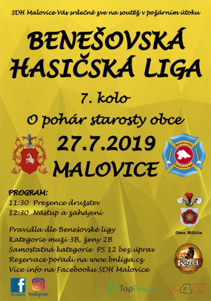 27.07.2019 - Benešovská hasičská liga - Malovice