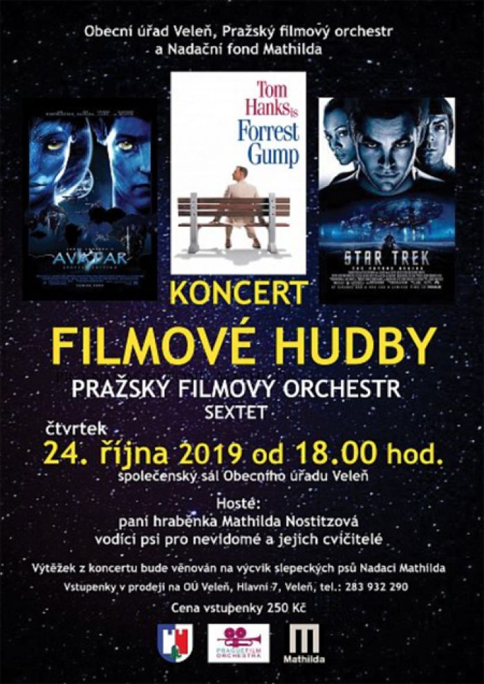 24.10.2019 - Koncert FILMOVÉ HUDBY pro nadaci Mathilda / Veleň