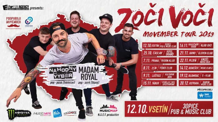 12.10.2019 - Zoči Voči - Movember Tour 2019 / Vsetín