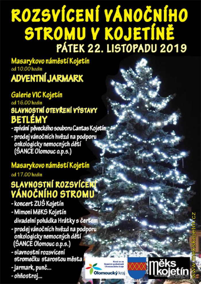 22.11.2019 - Rozsvícení vánočního stromu - Kojetín