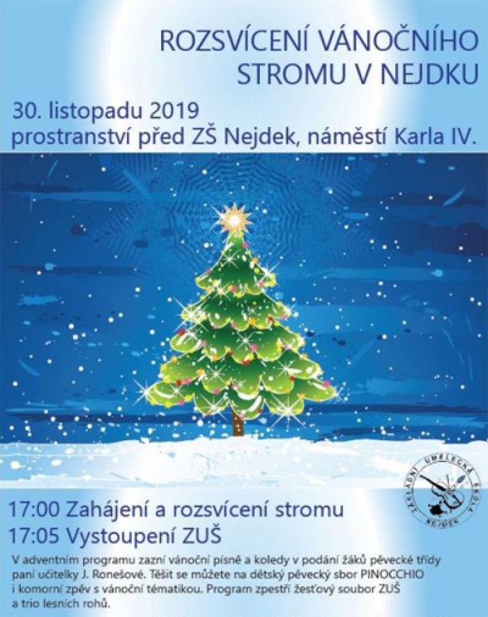 30.11.2019 - Rozsvícení vánočního stromu - Nejdek