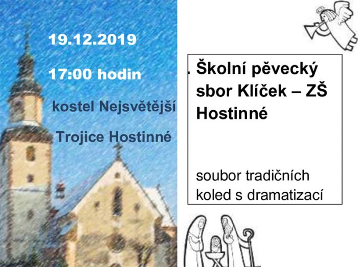 19.12.2019 - Koncert školního pěveckého sboru Klíček - Hostinné