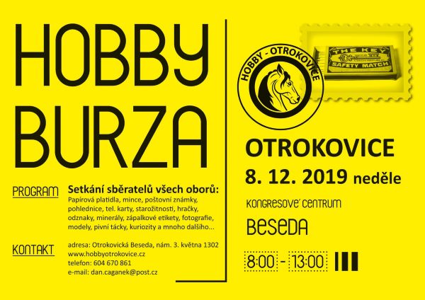 08.12.2019 - HOBBY BURZA v OTROKOVICÍCH