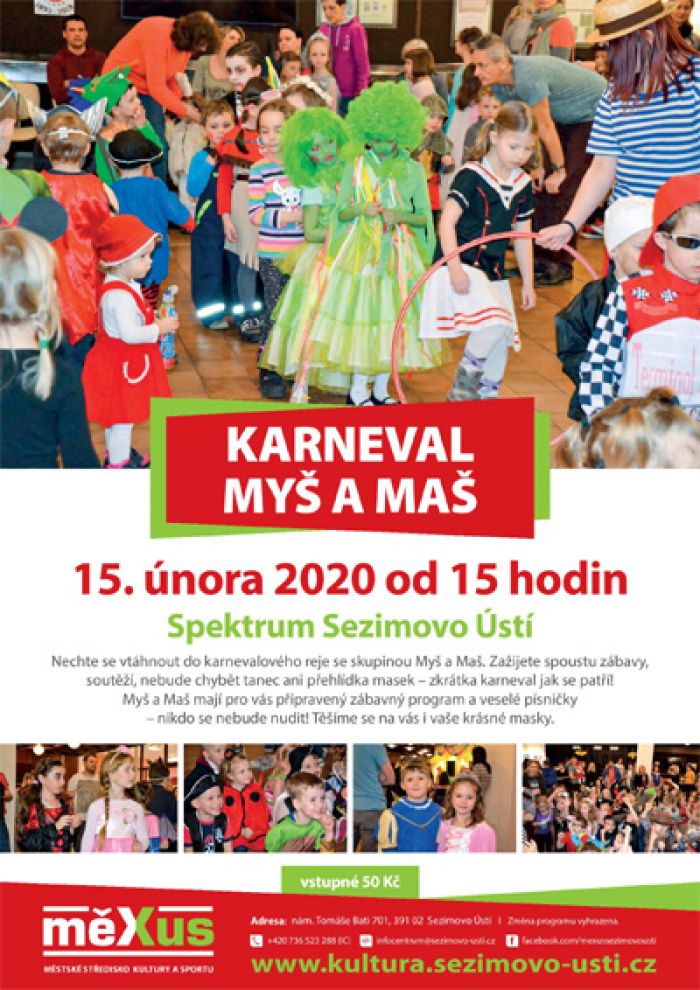 15.02.2020 - Karneval Myš a Maš - Sezimovo Ústí