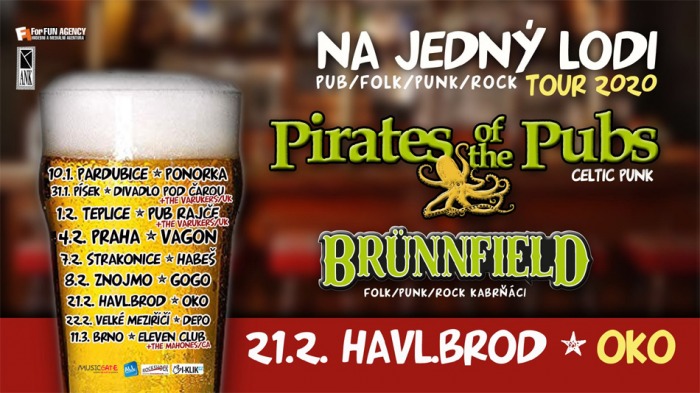 21.02.2020 - Pirates of the Pubs & Brünnfield - Tour 2020 / Havlíčkův Brod