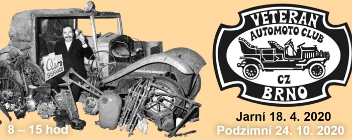 18.04.2020 - MotorTechna Brno - Burza historických vozidel, náhradních dílů a dokumentace