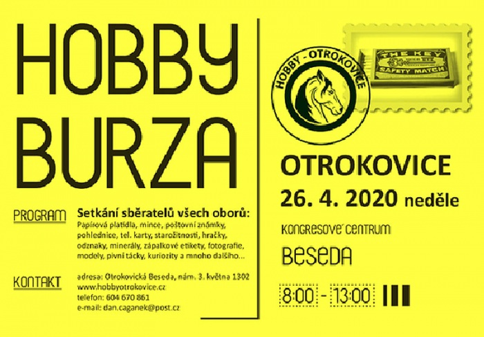 26.04.2020 - HOBBY BURZA 2020 - Otrokovice