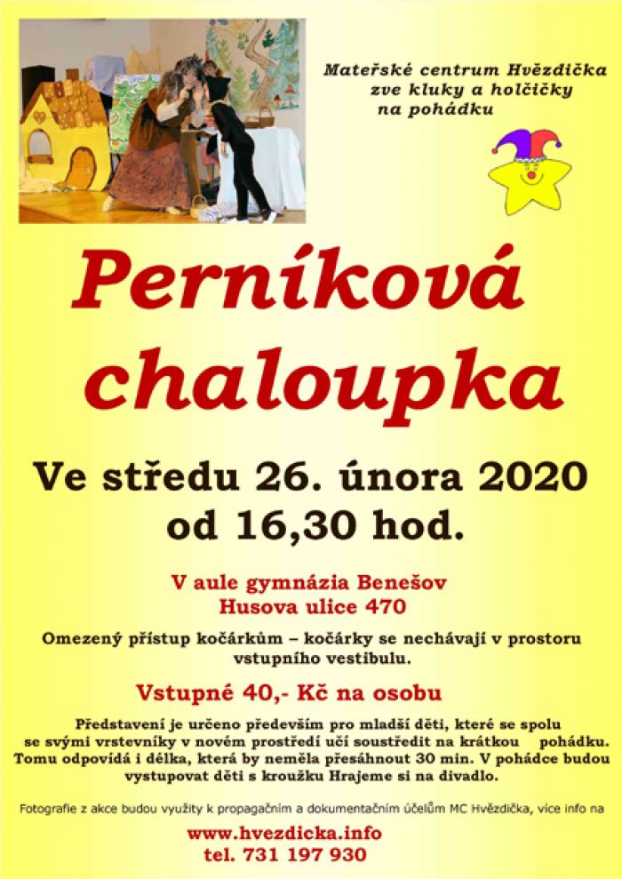 26.02.2020 - Pohádka o Perníkové chaloupce - Pro děti / Benešov