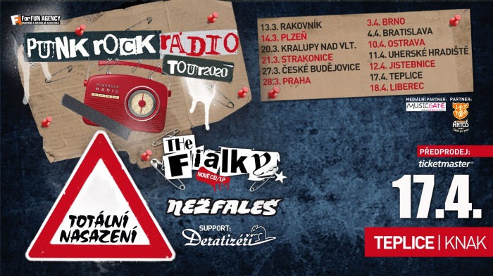 17.04.2020 - Totální nasazení, The Fialky, Nežfaleš - Tour 2020 / Teplice