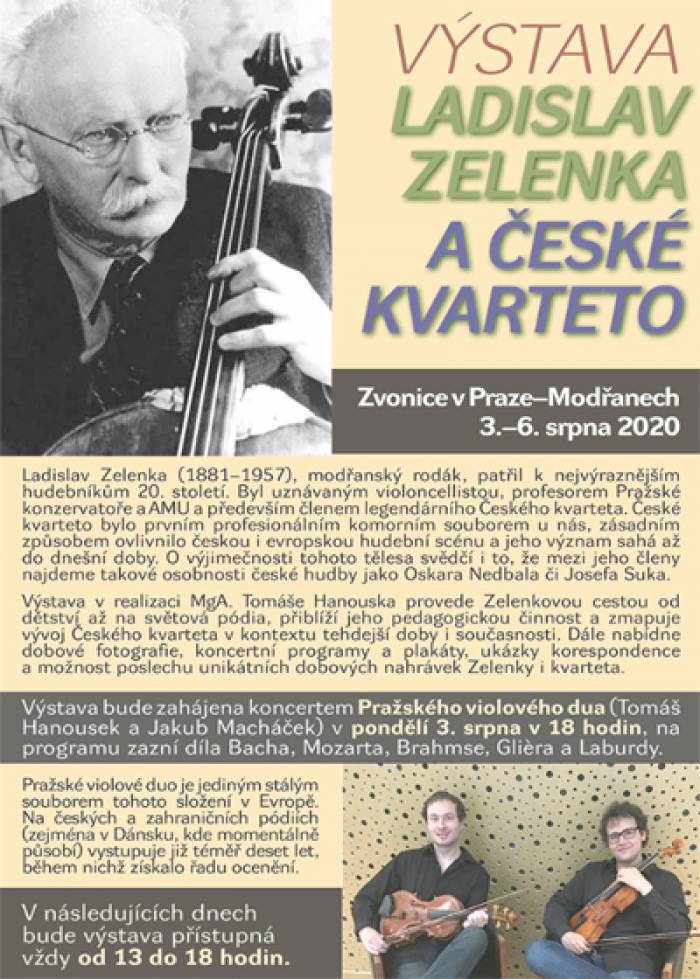 03.08.2020 - Ladislav Zelenka a České kvarteto - Výstava / Praha