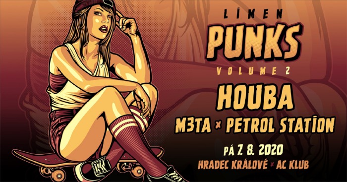 07.08.2020 - Limen Punks Vol. 2: Houba, M3ta, Petrol Station - Koncert / Hradec Králové
