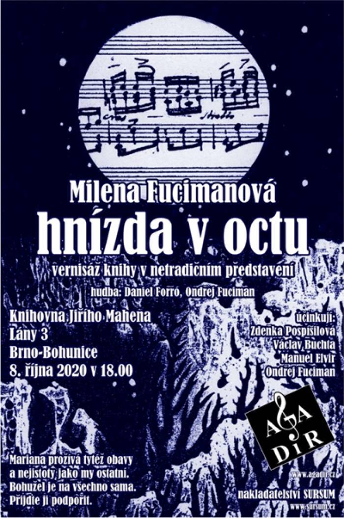 08.10.2020 - Milena Fucimanová: Hnízda v octu / Brno