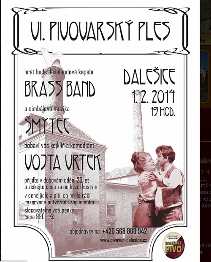 01.02.2014 - VI.  Pivovarský ples - DALEŠICE