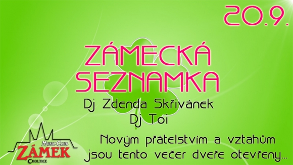 20.09.2014 - Zámecká seznamka  - Music club Zámek Choltice