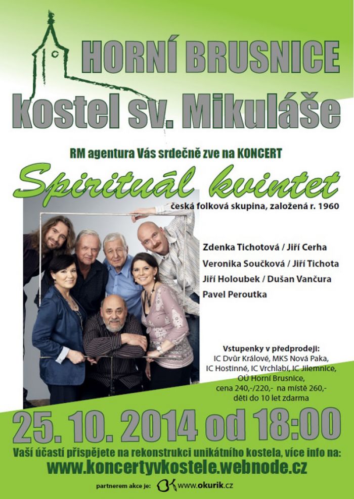 25.10.2014 - Spirituál kvintet - Horní Brusnice