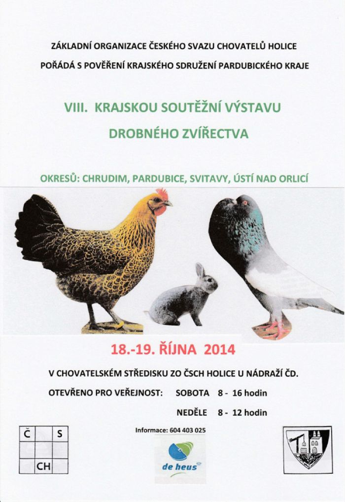 18.10.2014 - VIII. Krajská výstava drobného zvířectva - Holice