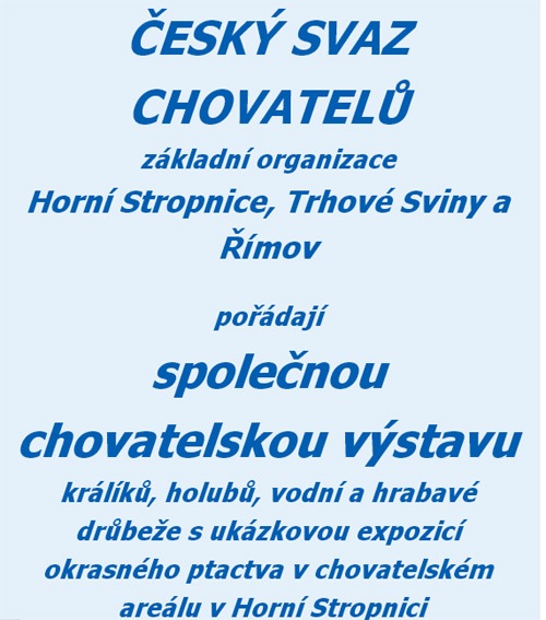 25.10.2014 - Chovatelská výstava 2014 v Horní Stropnici