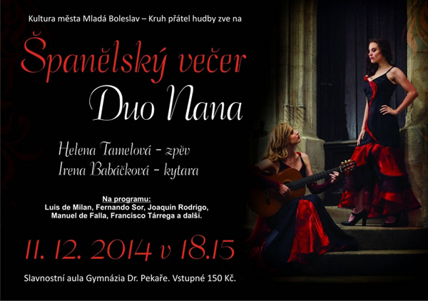 11.12.2014 - Španělský večer - DUO NANA  / Mladá Boleslav