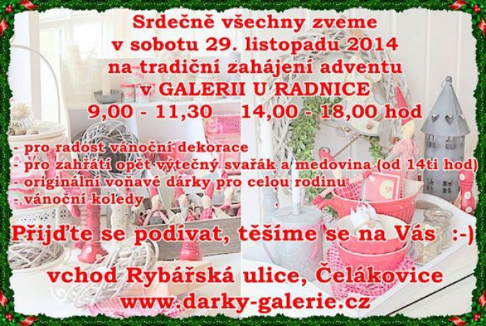 29.11.2014 - Tradiční zahájení adventu v Galerii - Čelákovice 