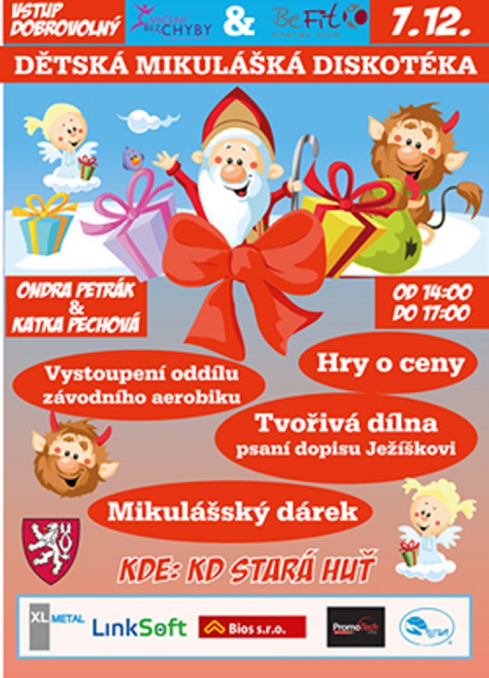 07.12.2014 - Mikulášská diskotéka pro děti - KD Stará Huť