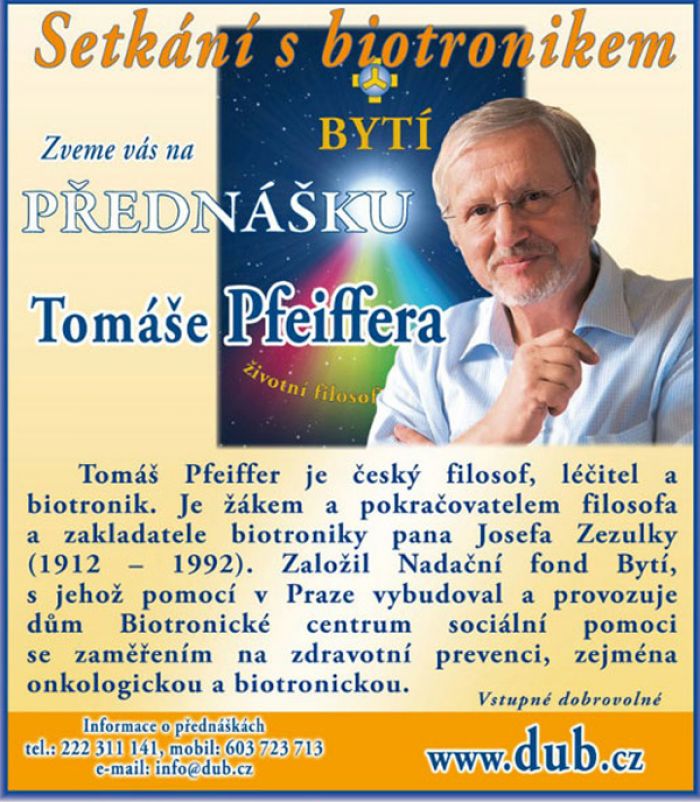 21.02.2015 - Setkání s biotronikem Tomášem Pfeifferem - Vyškov