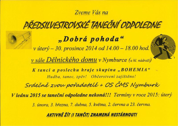 30.12.2014 - Předsilvestrovské taneční odpoledne - Nymburk