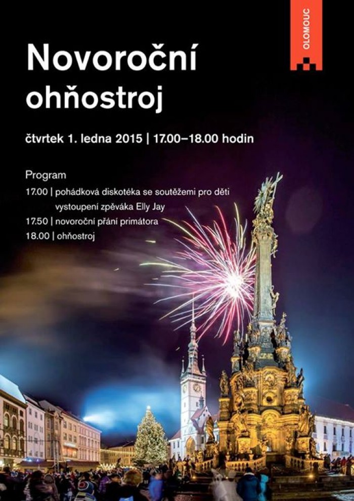 01.01.2015 - Silvestr 2014 / 2015 - NOVOROČNÍ OHŇOSTROJ / Olomouc