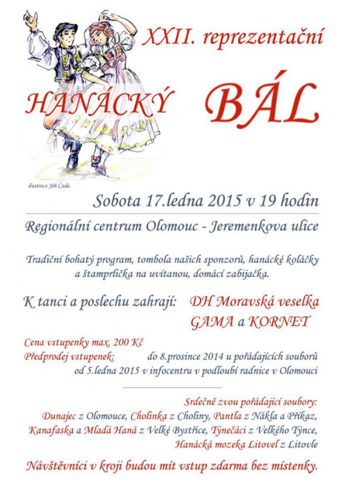 17.01.2015 - XXII. reprezentační Hanácký bál - Olomouc