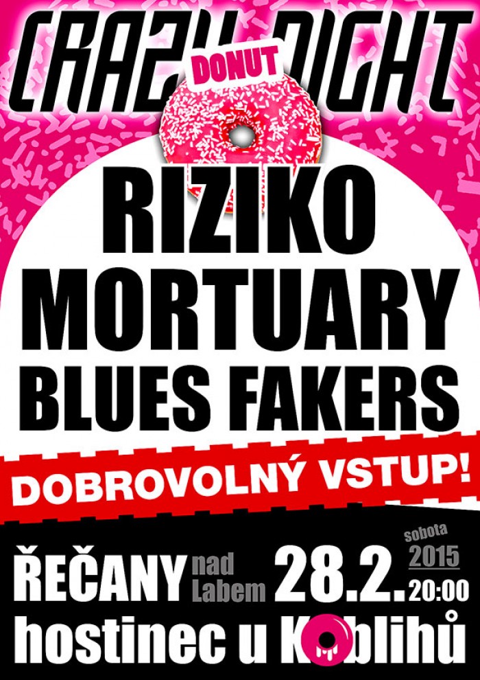 28.02.2015 - Riziko, Mortuary a Blues Fakers - Řečany nad Labem