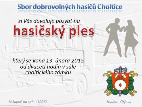 13.02.2015 - Hasičský ples - Zámek Choltice